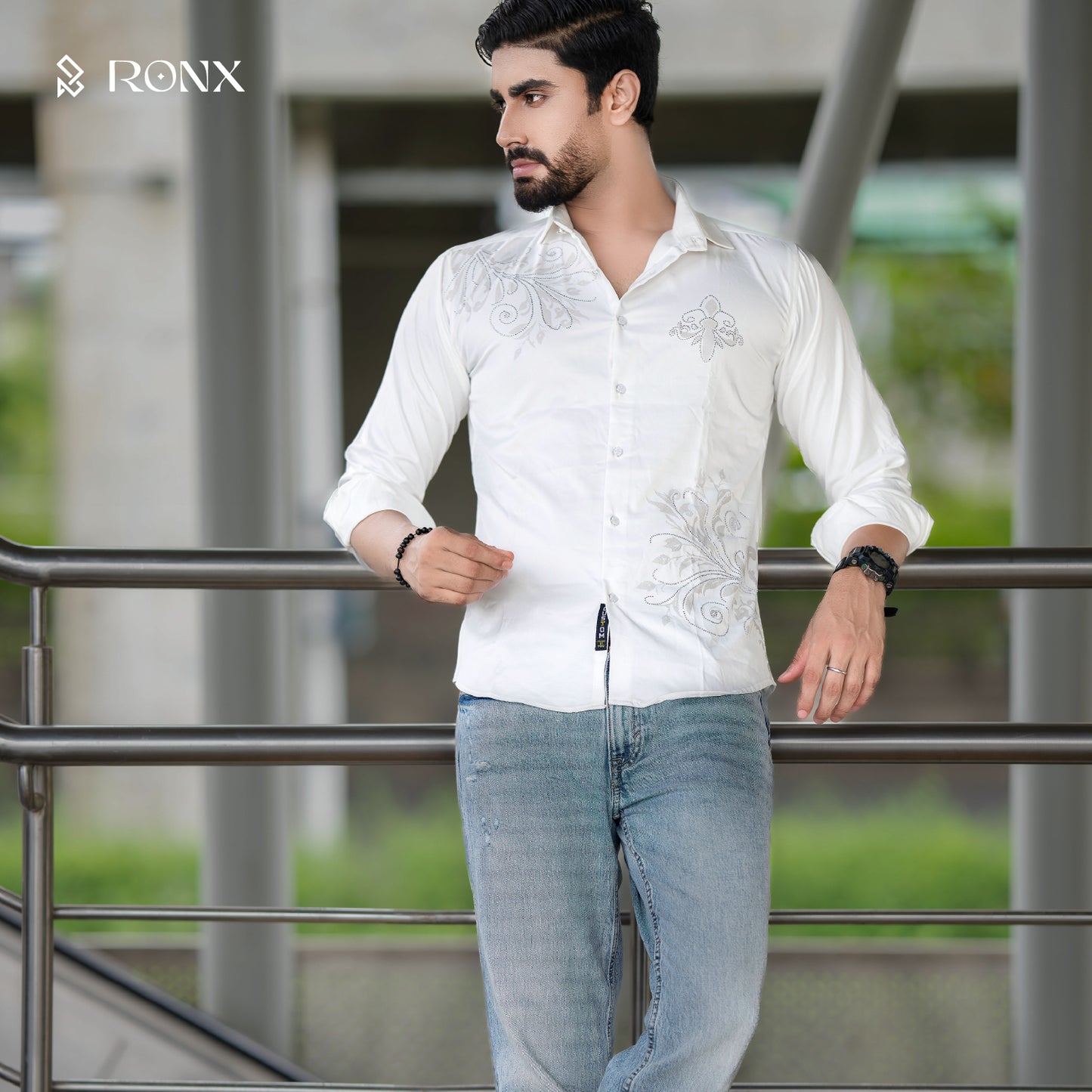 Indian Casual Stitched Party Full Shirt - White