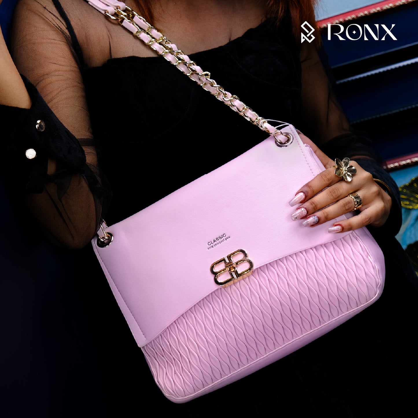Golden Bloom Bag