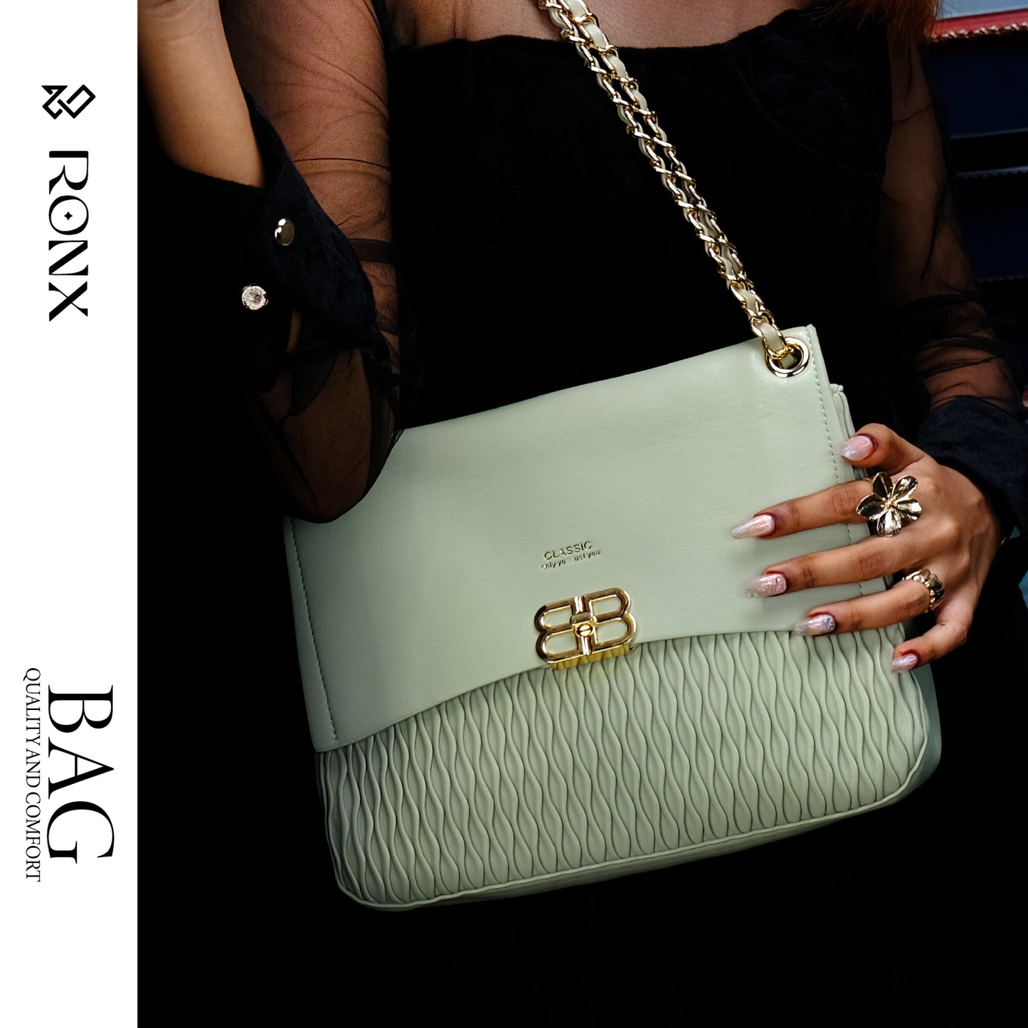 Golden Bloom Bag