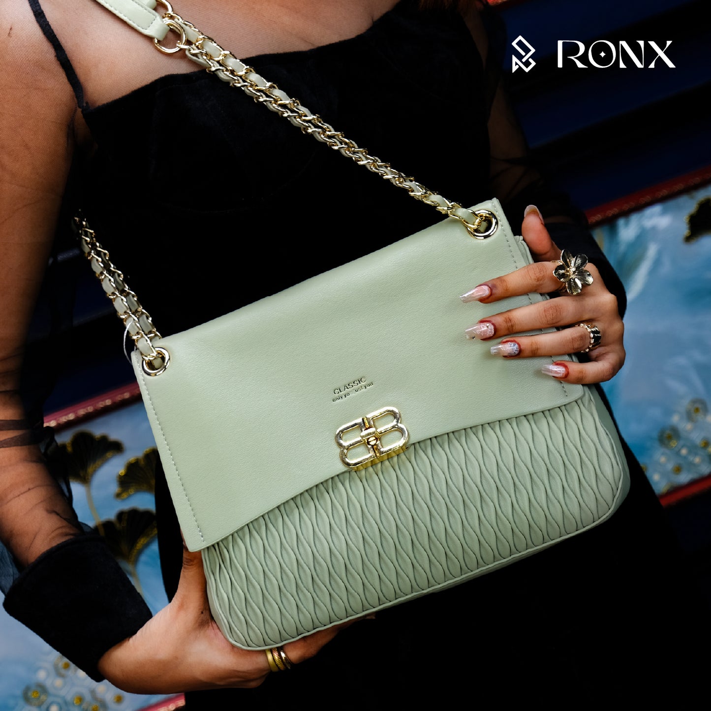 Golden Bloom Bag