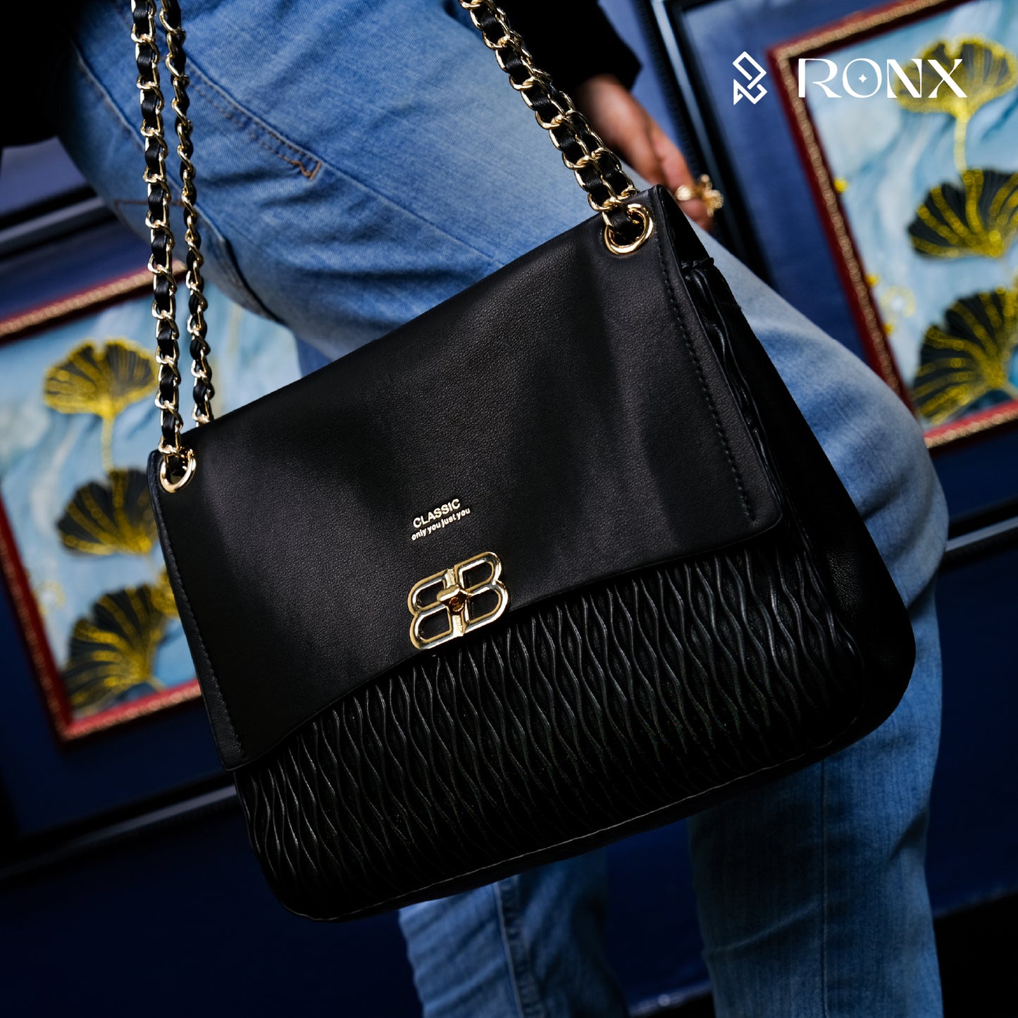 Golden Bloom Bag