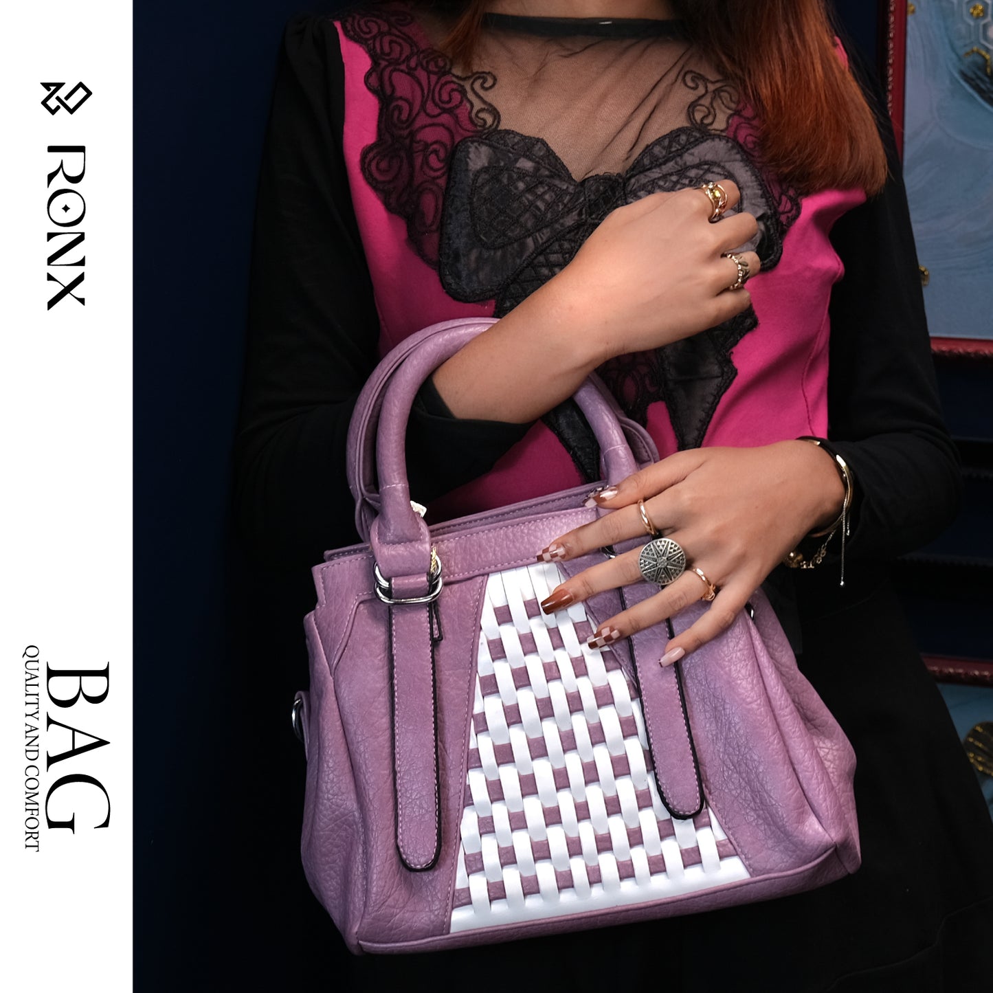 Lattice Luxe Handbag