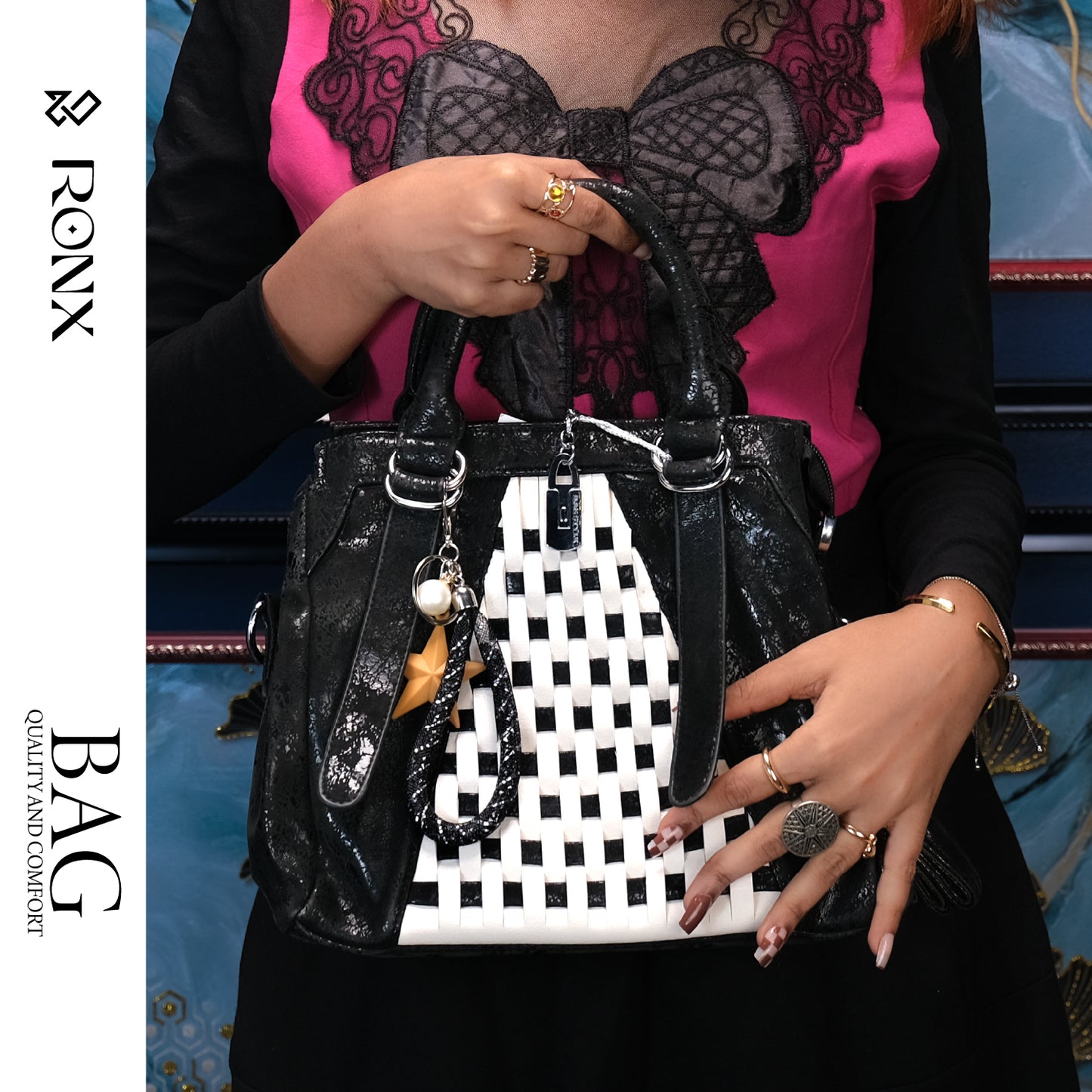 Lattice Luxe Handbag