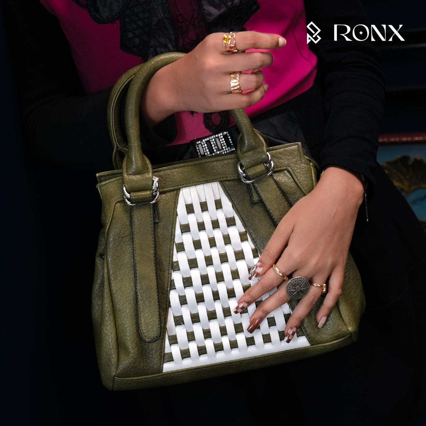 Lattice Luxe Handbag