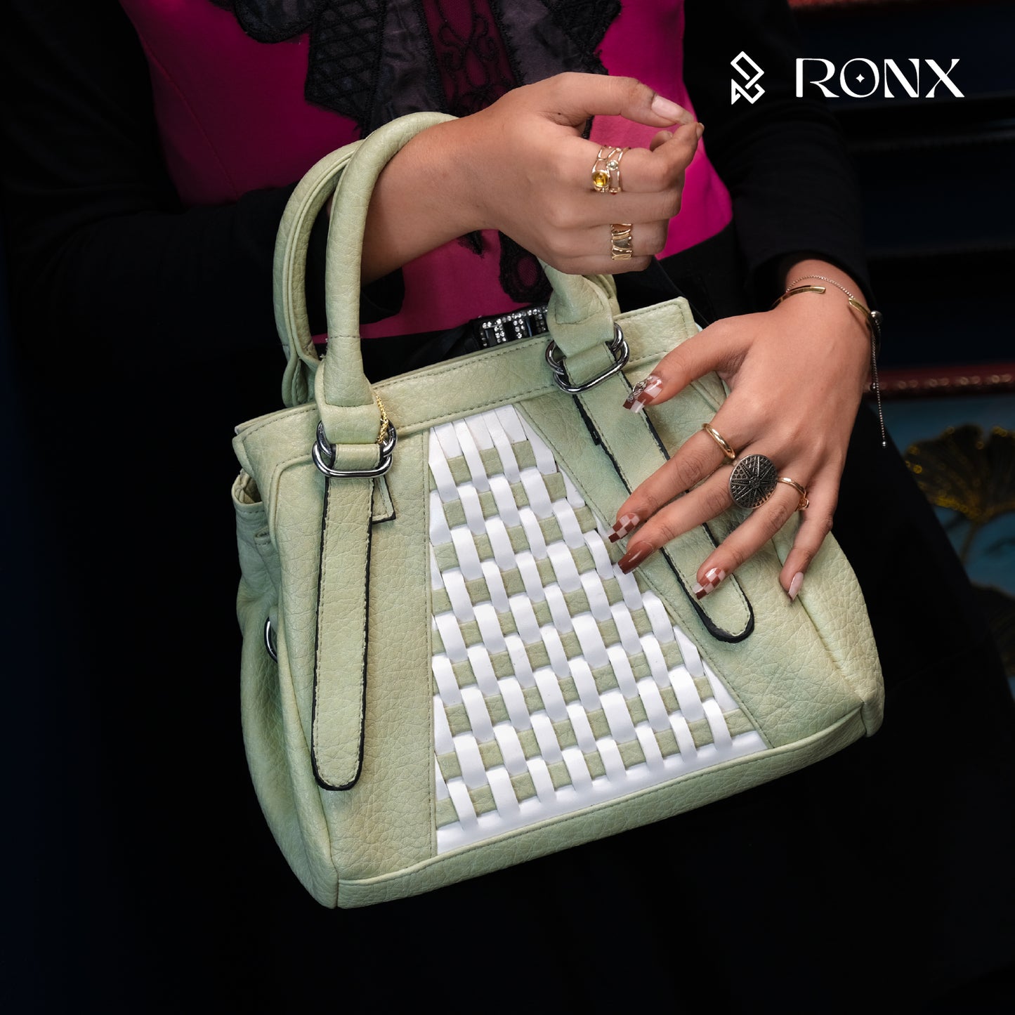 Lattice Luxe Handbag