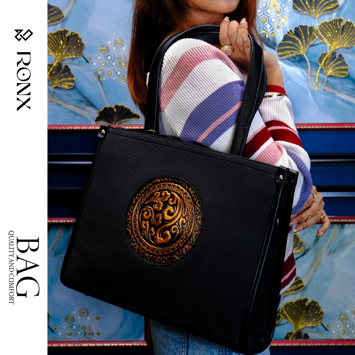 Lotus Circle Tote Bag