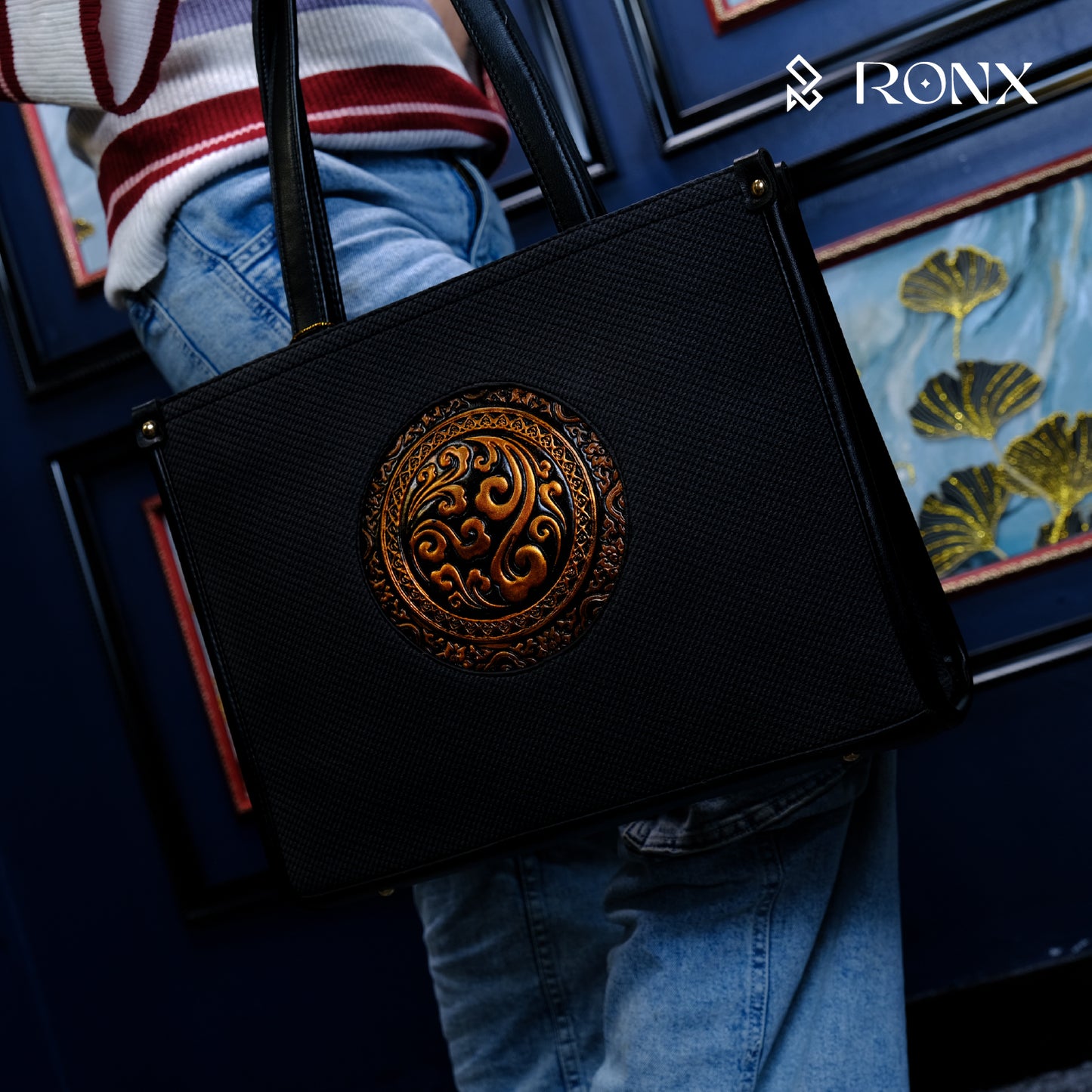 Lotus Circle Tote Bag