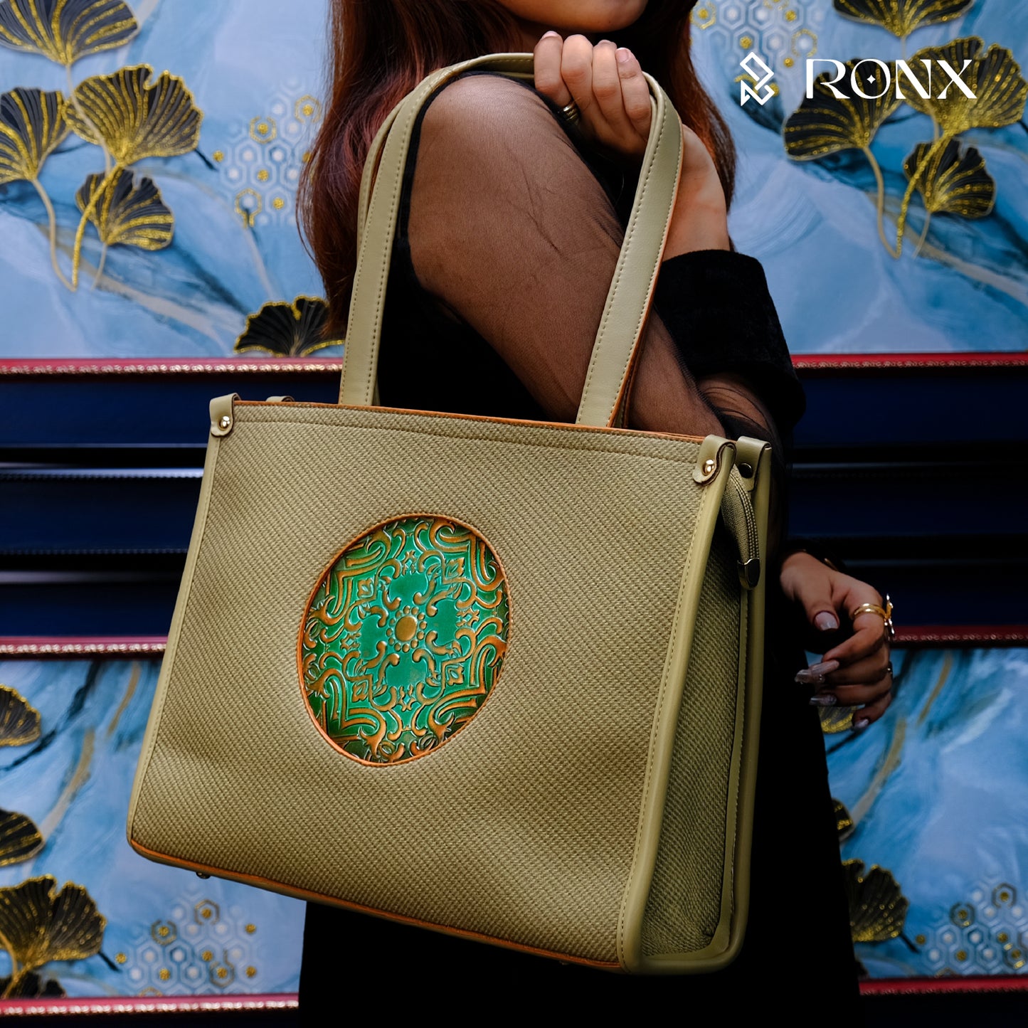 Lotus Circle Tote Bag
