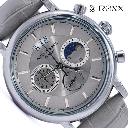 Classic Chronograph Leather Watch