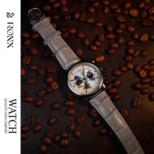 Classic Chronograph Leather Watch