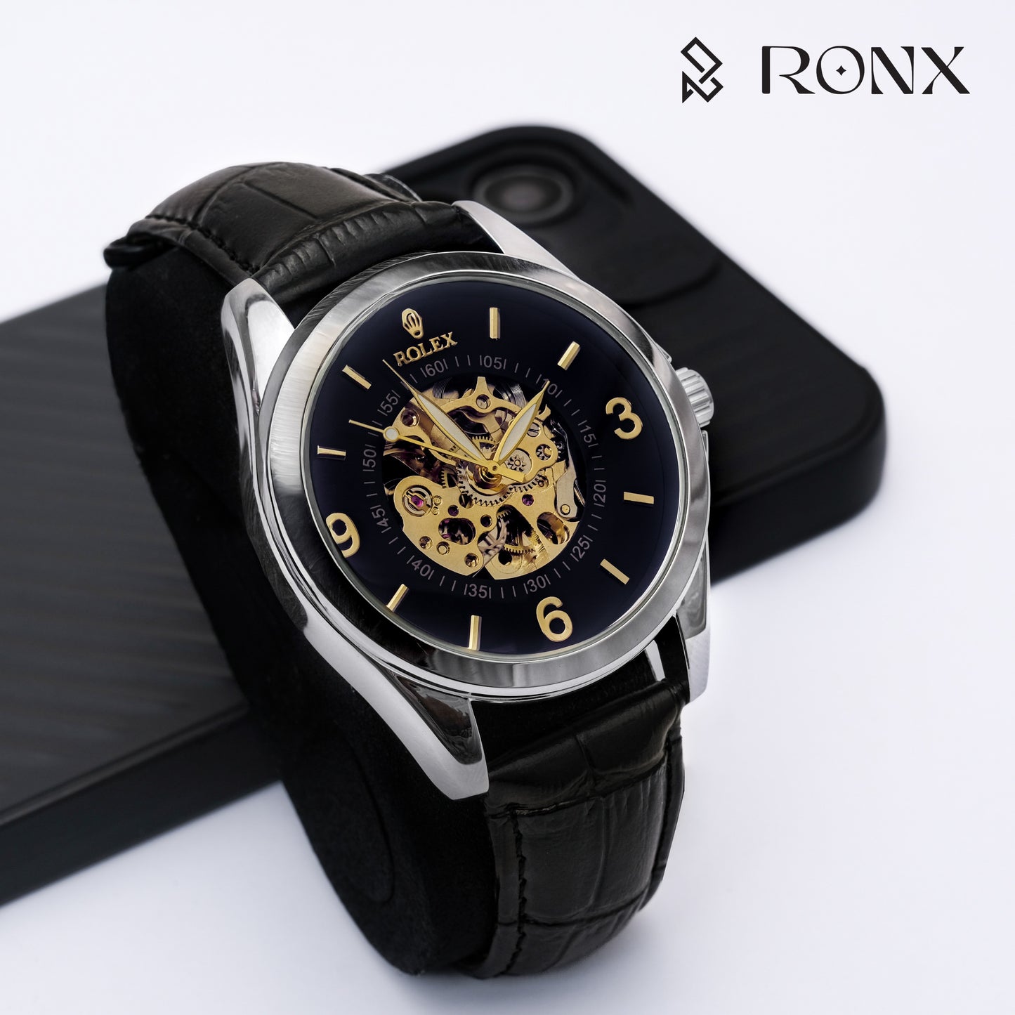 BlackForge Rolex Open-Heart Watch