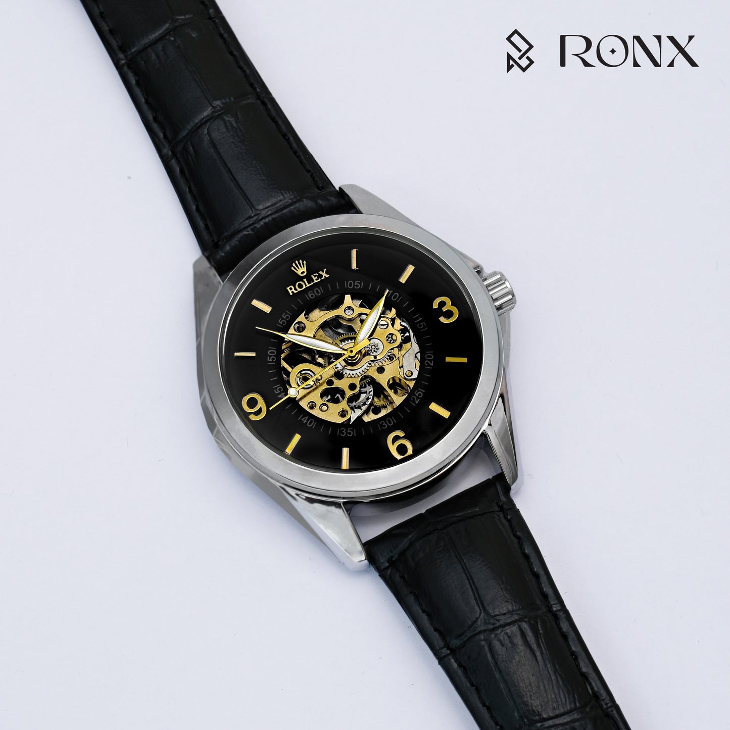 BlackForge Rolex Open-Heart Watch