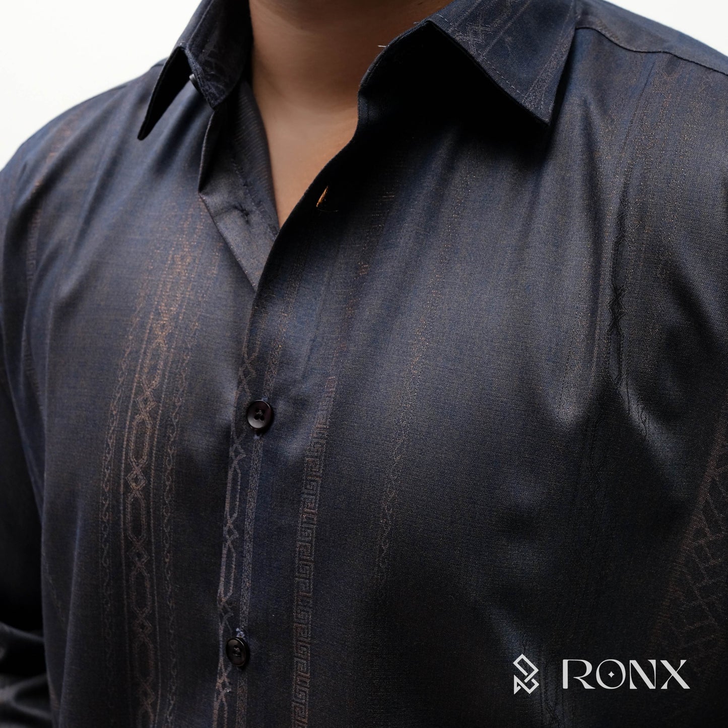Imperial Slate Shirt - Chinese Fabrics