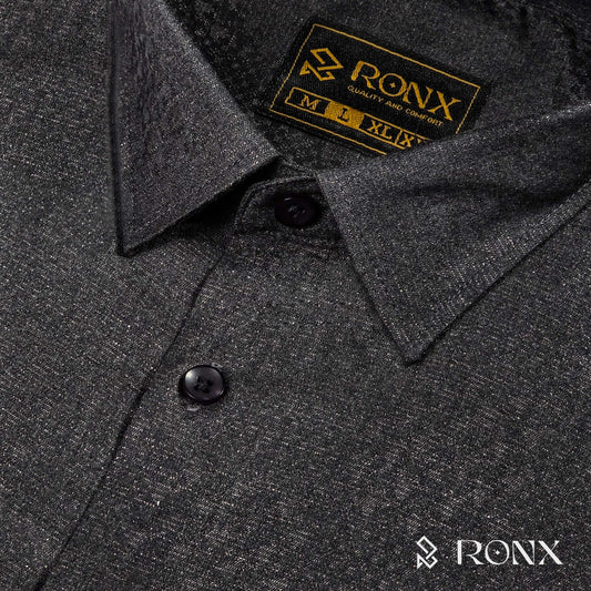 Lunar Black Textured Shirt - Chinese Fabrics
