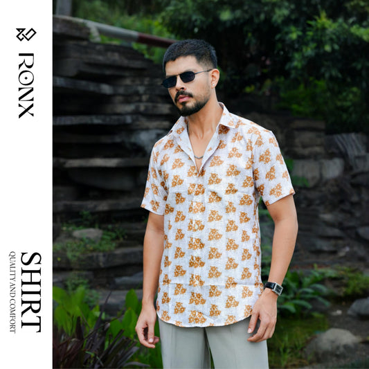 Golden Bloom Floral Shirt