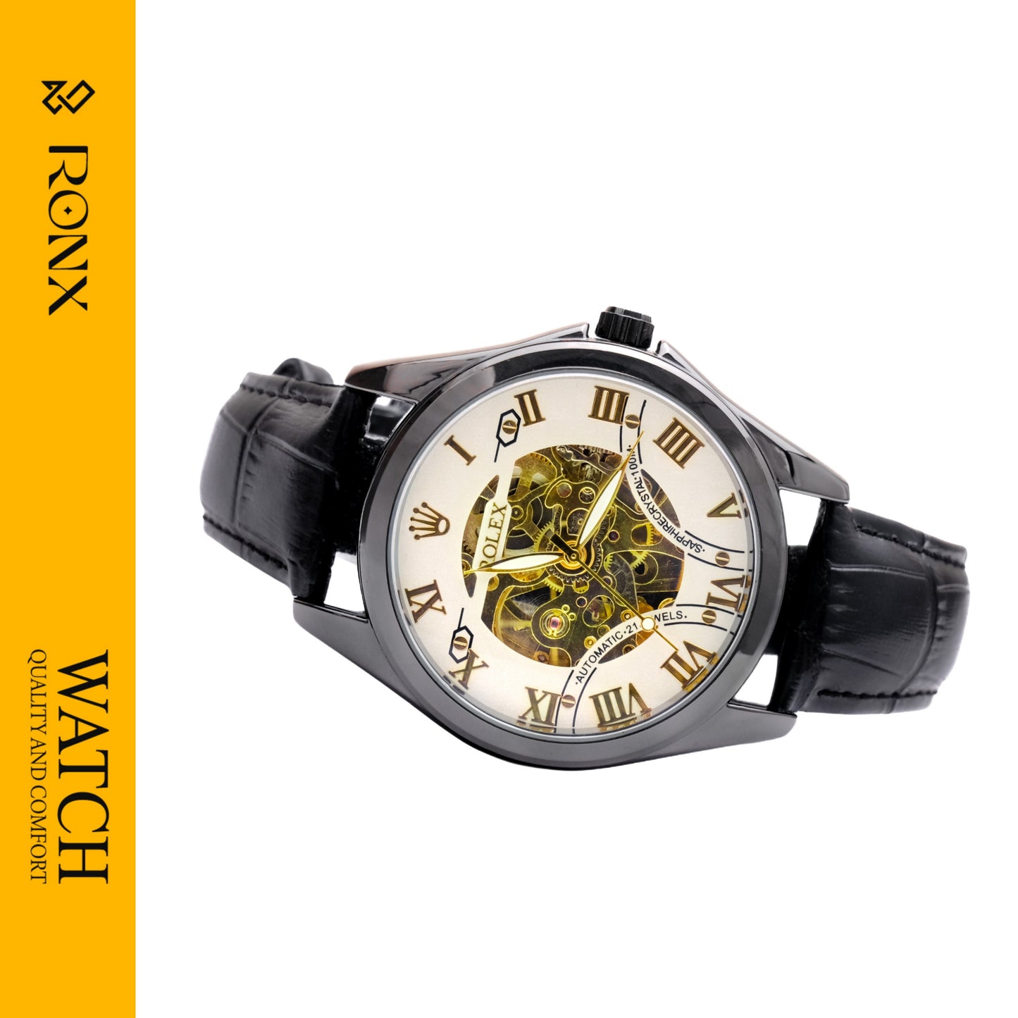 OnyxWinds Open-Heart Automatic Watch