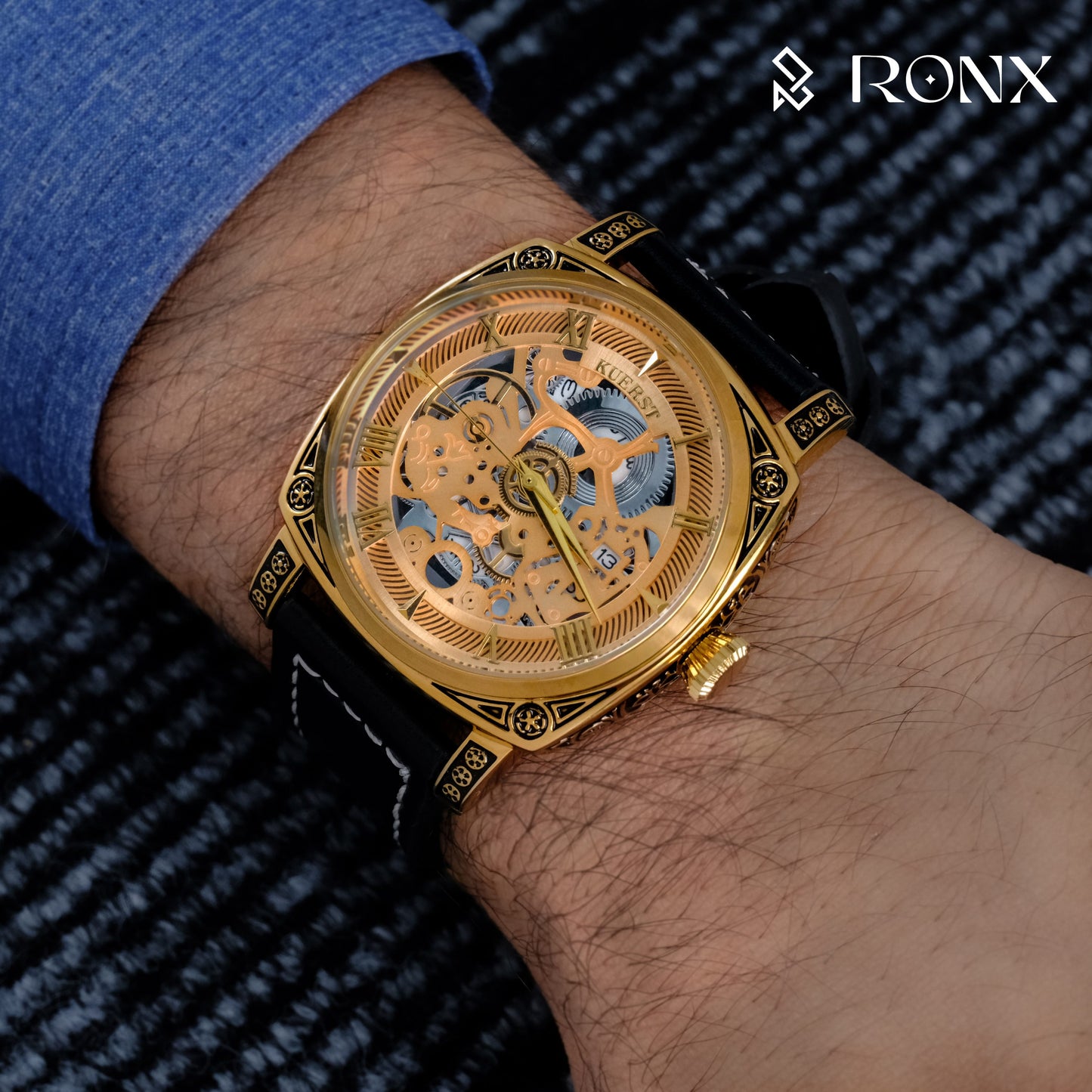 KUERST Regal Golden Mechanical Watch