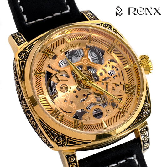 KUERST Regal Golden Mechanical Watch