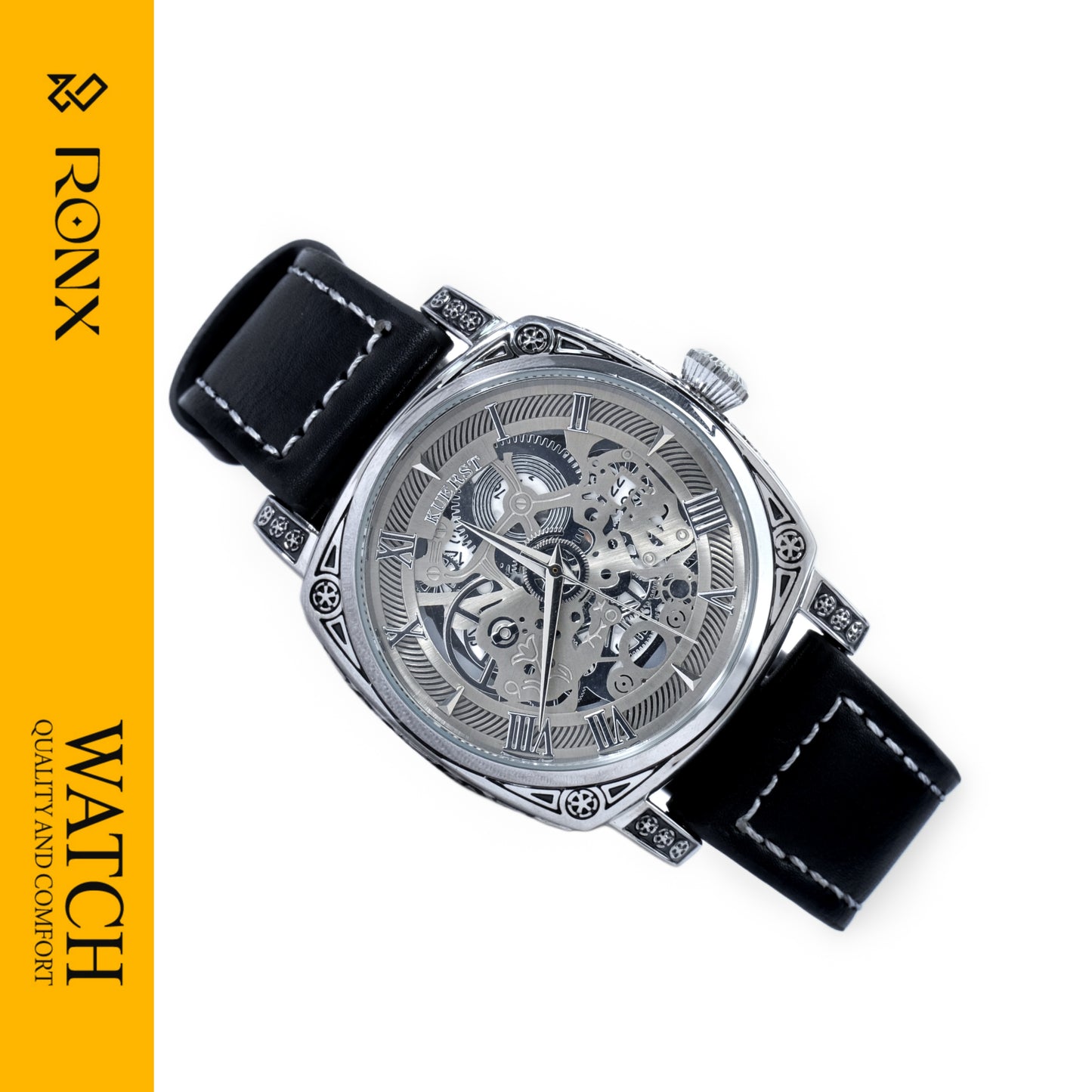 KUERST Regal Silver Mechanical Watch