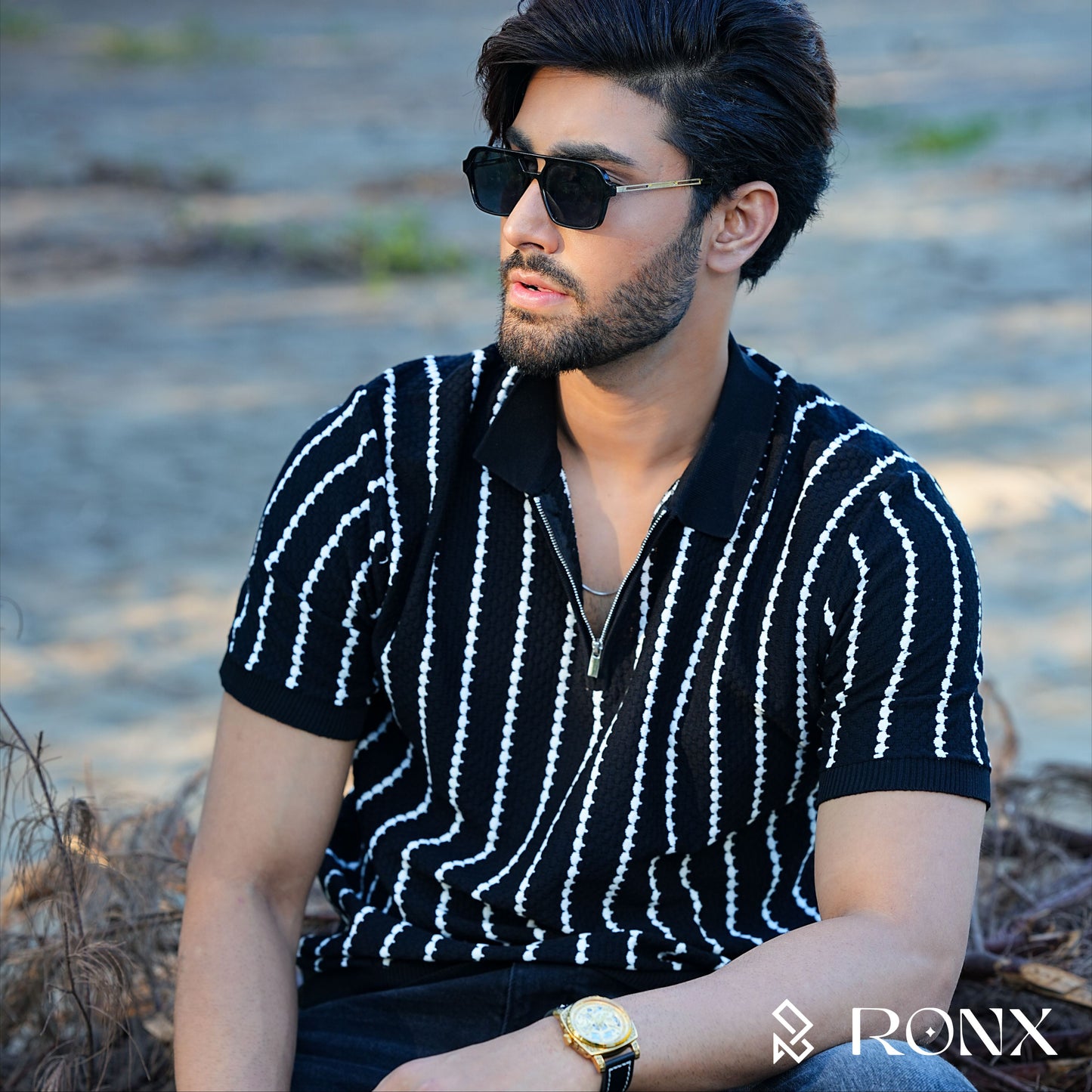 Black Nova Retro Polo