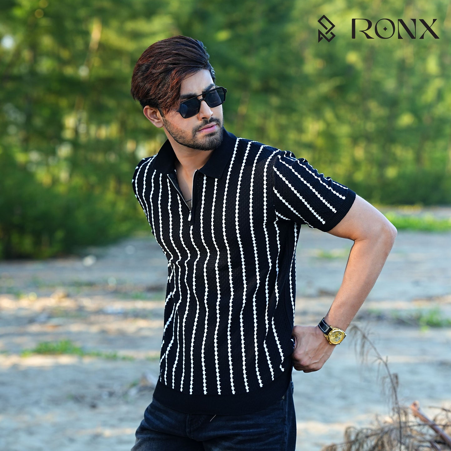 Black Nova Retro Polo