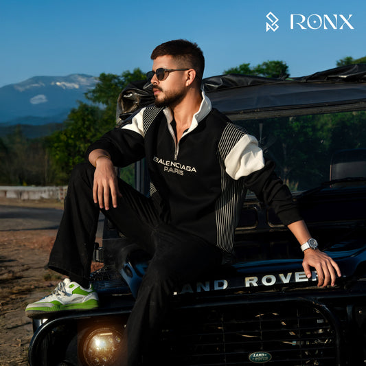 Black Fusion Quarter-Zip Top