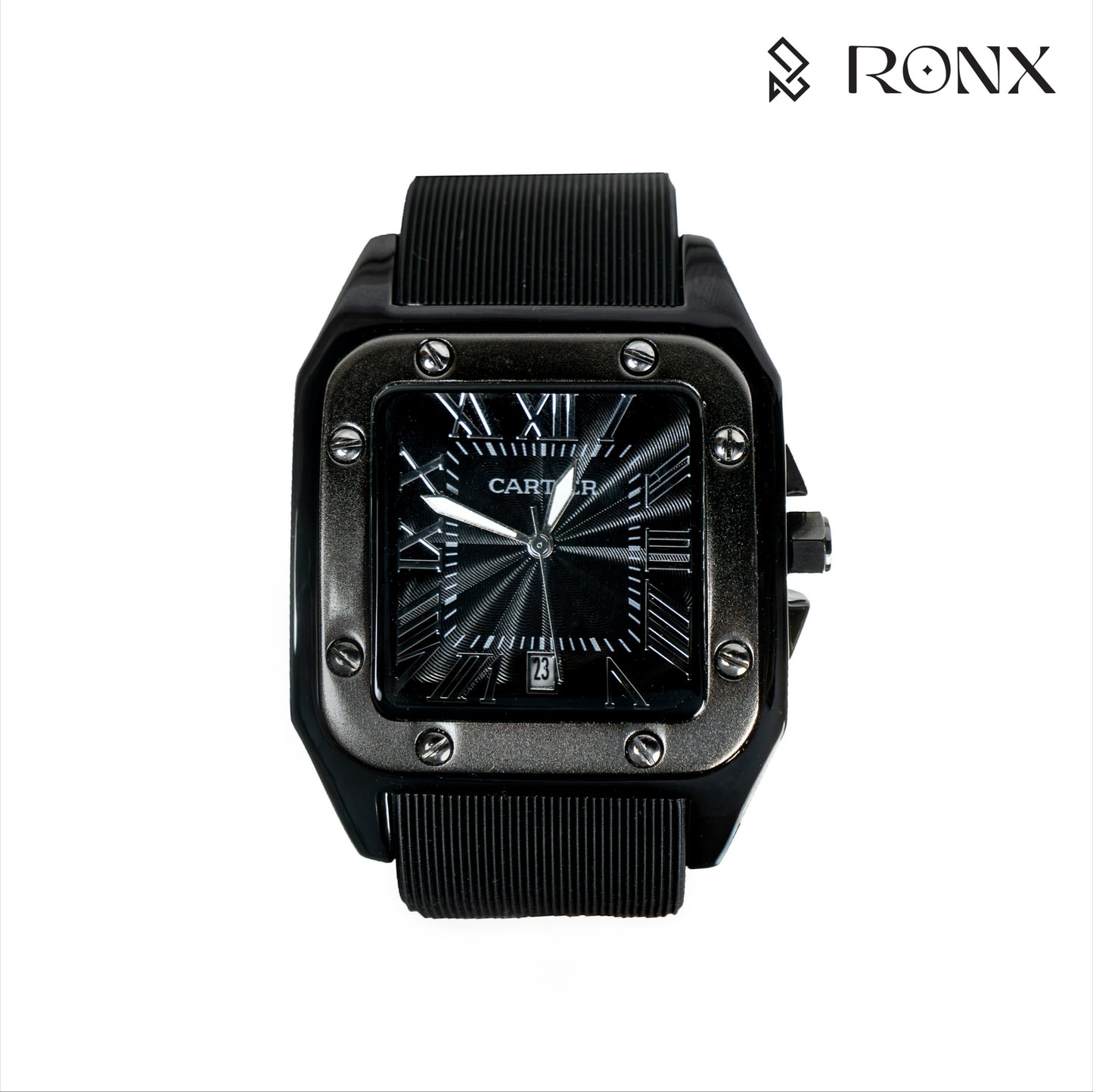SquareForce Quartz Men’s Watch-Black