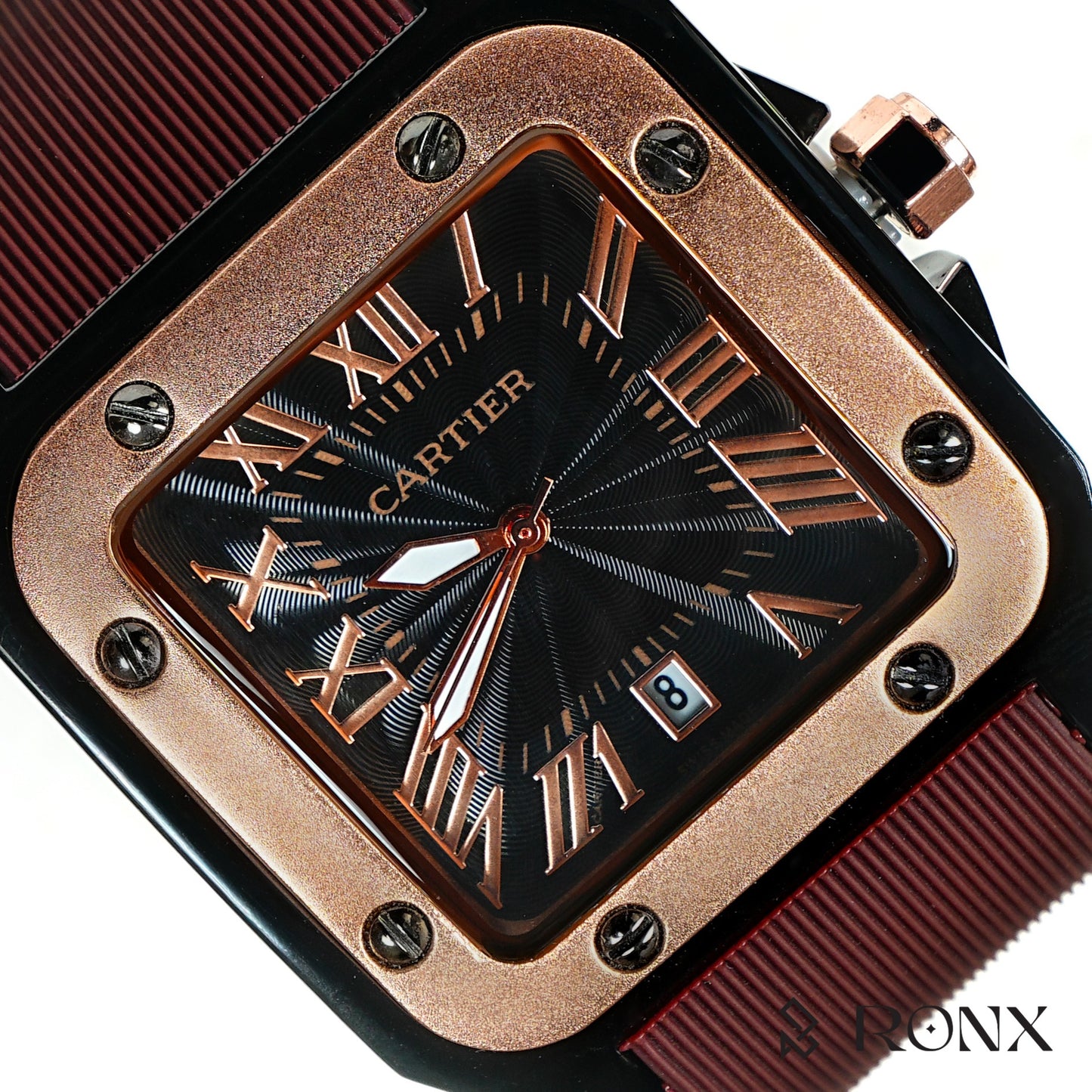 SquareForce Quartz Men’s Watch Maroon