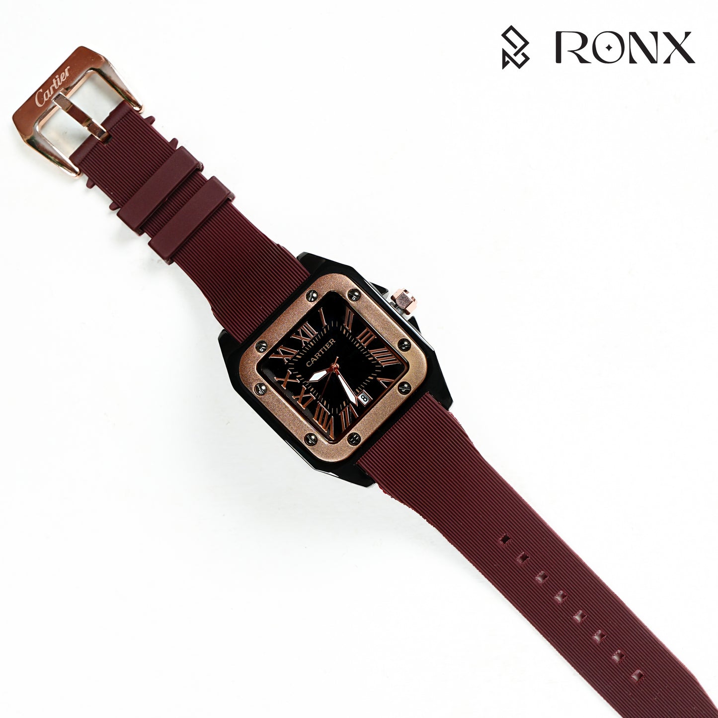 SquareForce Quartz Men’s Watch Maroon