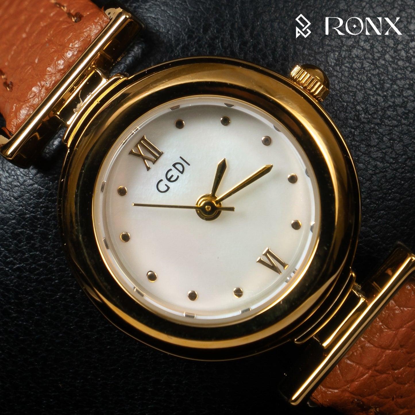 GEDI Luna Classic Watch (Brown Belt)