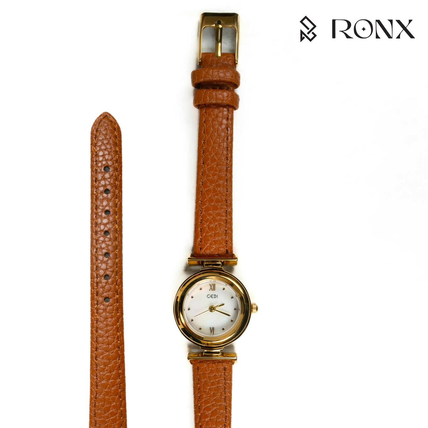 GEDI Luna Classic Watch (Brown Belt)