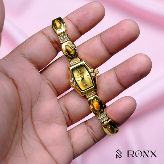 Royal Bee Sister Golden Stone Watch
